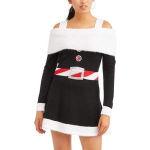 Holiday Time Off Shoulder Long Sleeve Midi Christmas Dress Size XXL (20)